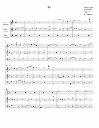 Instrumental trio no.44 (no title) (arrangement for 3 recorders)