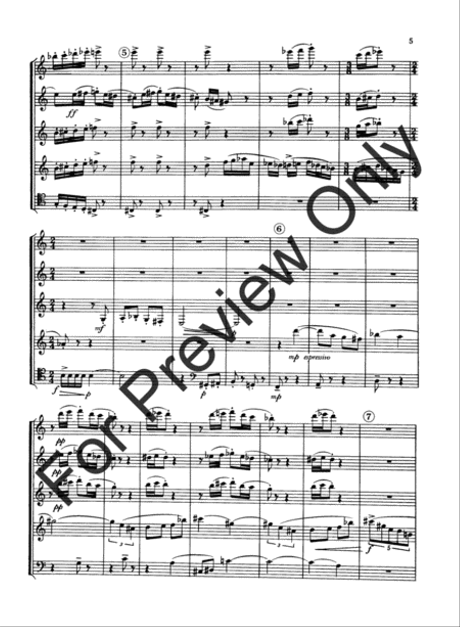 Suite For Five Winds Suite For Five Winds Score scores gallery preview page 8