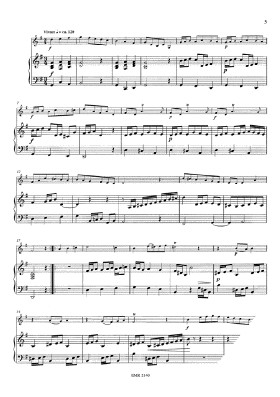 Sonata No. 2 in G Major Tenor Saxophone scores gallery preview page 5