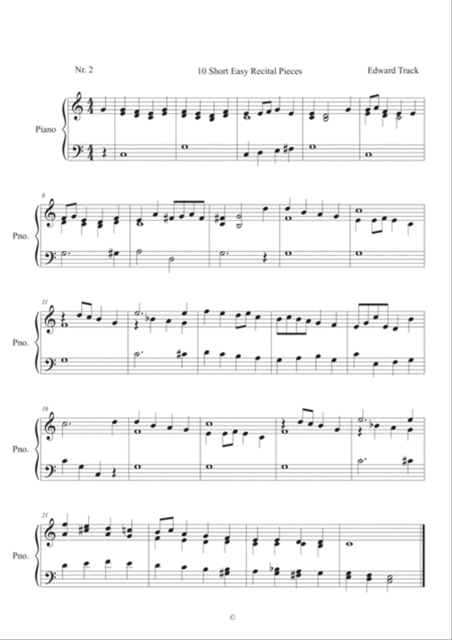 10 Short Easy Recital Pieces for Piano Piano Solo scores gallery preview page 2