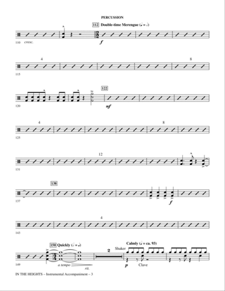 In The Heights (Choral Medley) (arr. Mac Huff) - Percussion Choir scores gallery preview page 3