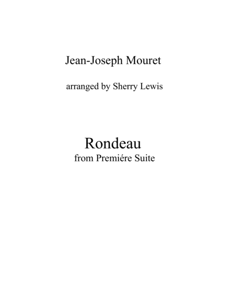 RONDEAU by Mouret, String Quartet, Intermediate Level for 2 violins, viola and cello image number null