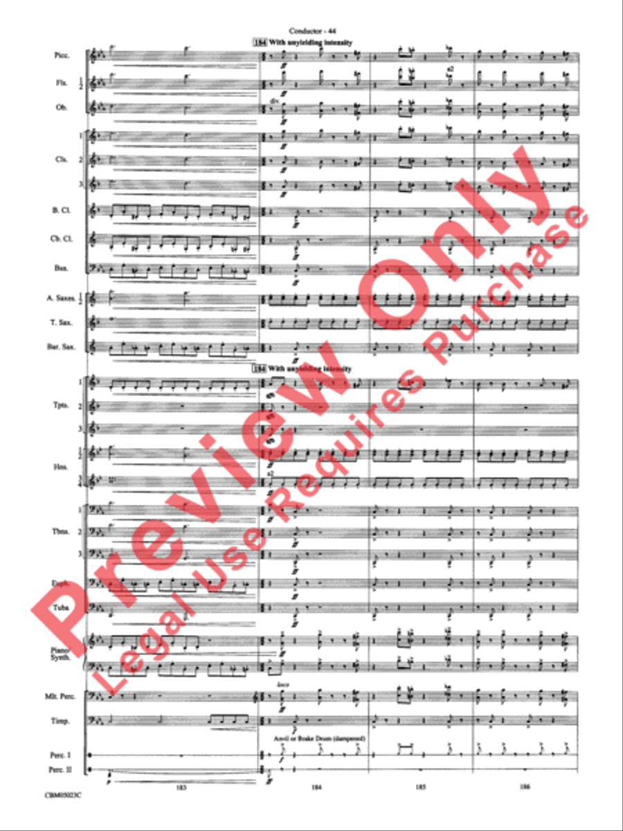 Symphonic Suite from Star Wars: Episode III Revenge of the Sith Concert Band scores gallery preview page 47