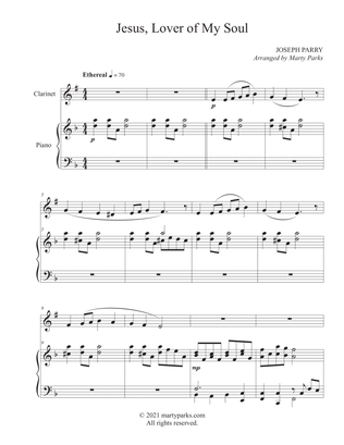 Book cover for Jesus, Lover of My Soul (Clarinet-Piano)