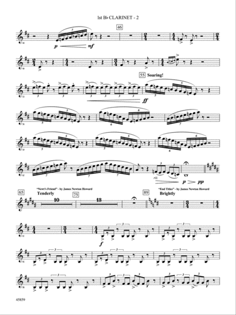 Fantastic Beasts and Where to Find Them: 1st B-flat Clarinet Full Orchestra scores gallery preview page 2