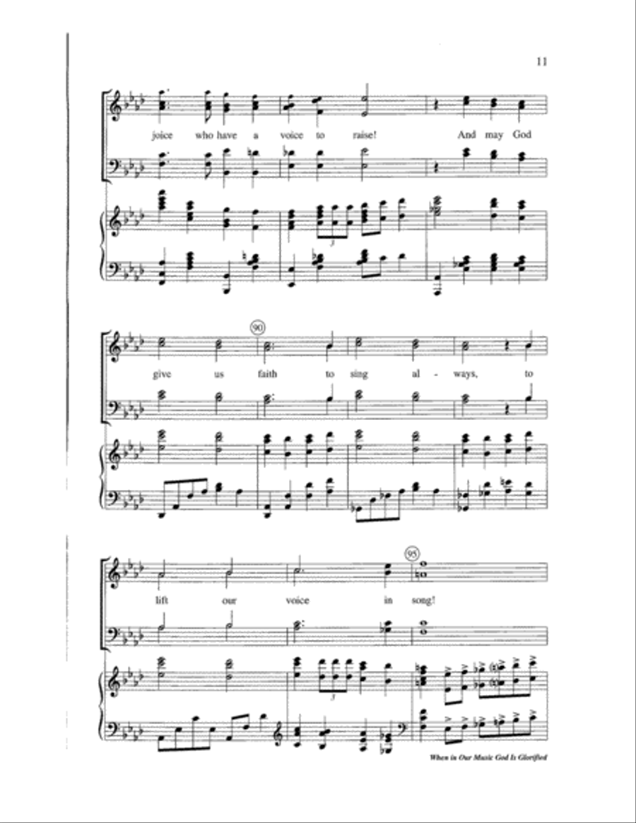 When in Our Music God Is Glorified 4-Part scores gallery preview page 11