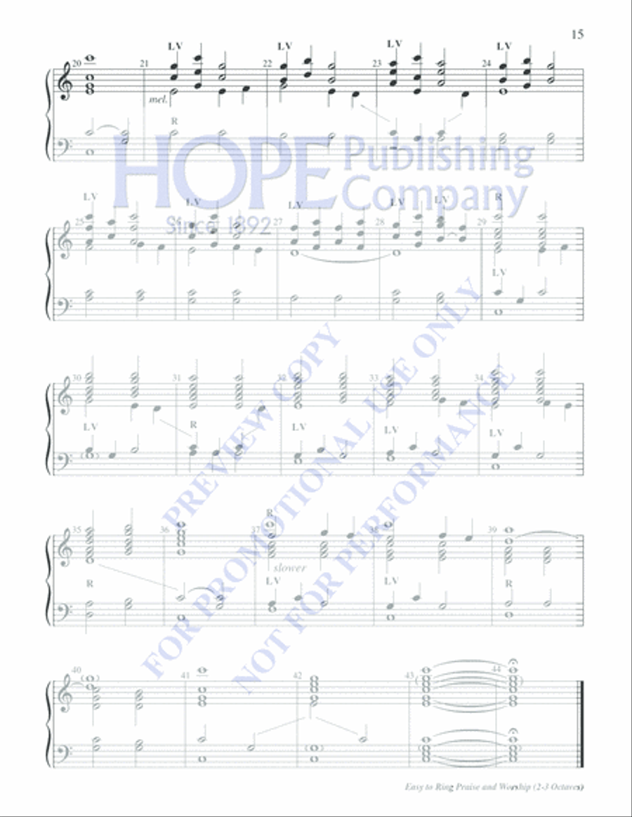 Easy to Ring Praise and Worship 3-Octaves scores gallery preview page 17