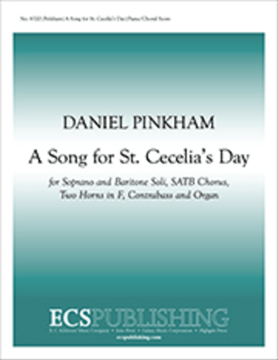 A Song for St. Cecilia's Day 4-Part scores gallery preview page 1