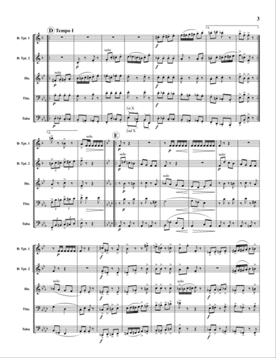 Grand Galop Chromatique Brass Quintet scores gallery preview page 4