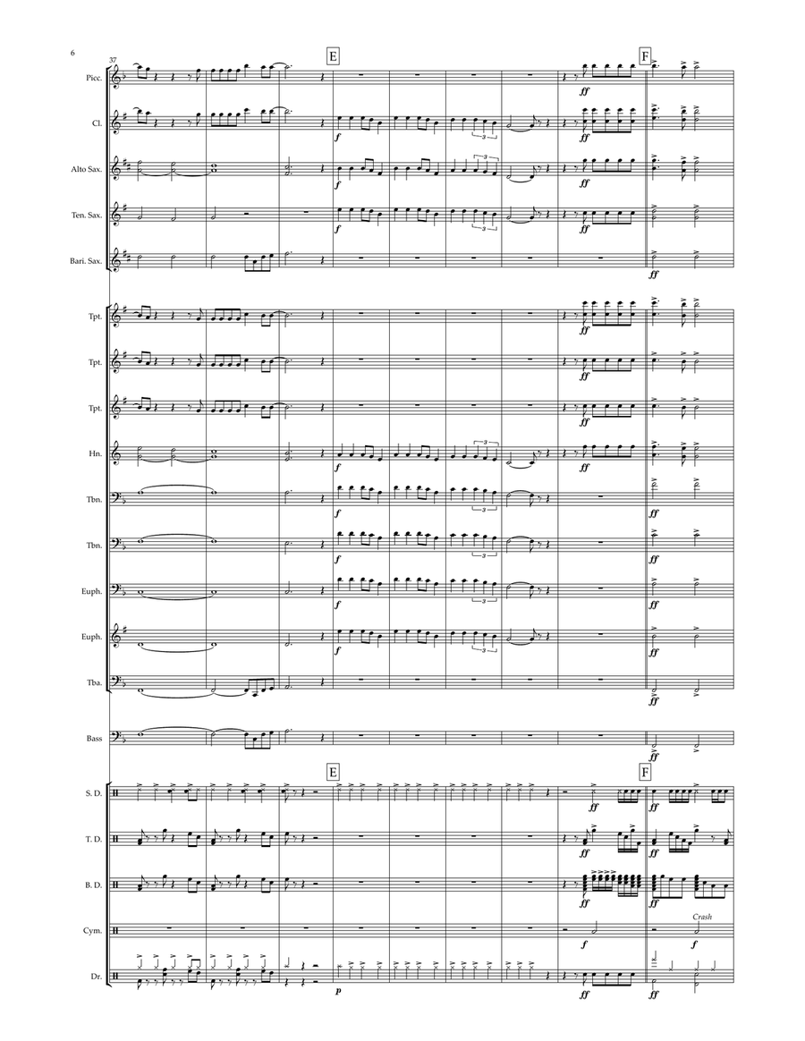 Wrecking Ball Marching Band scores gallery preview page 6