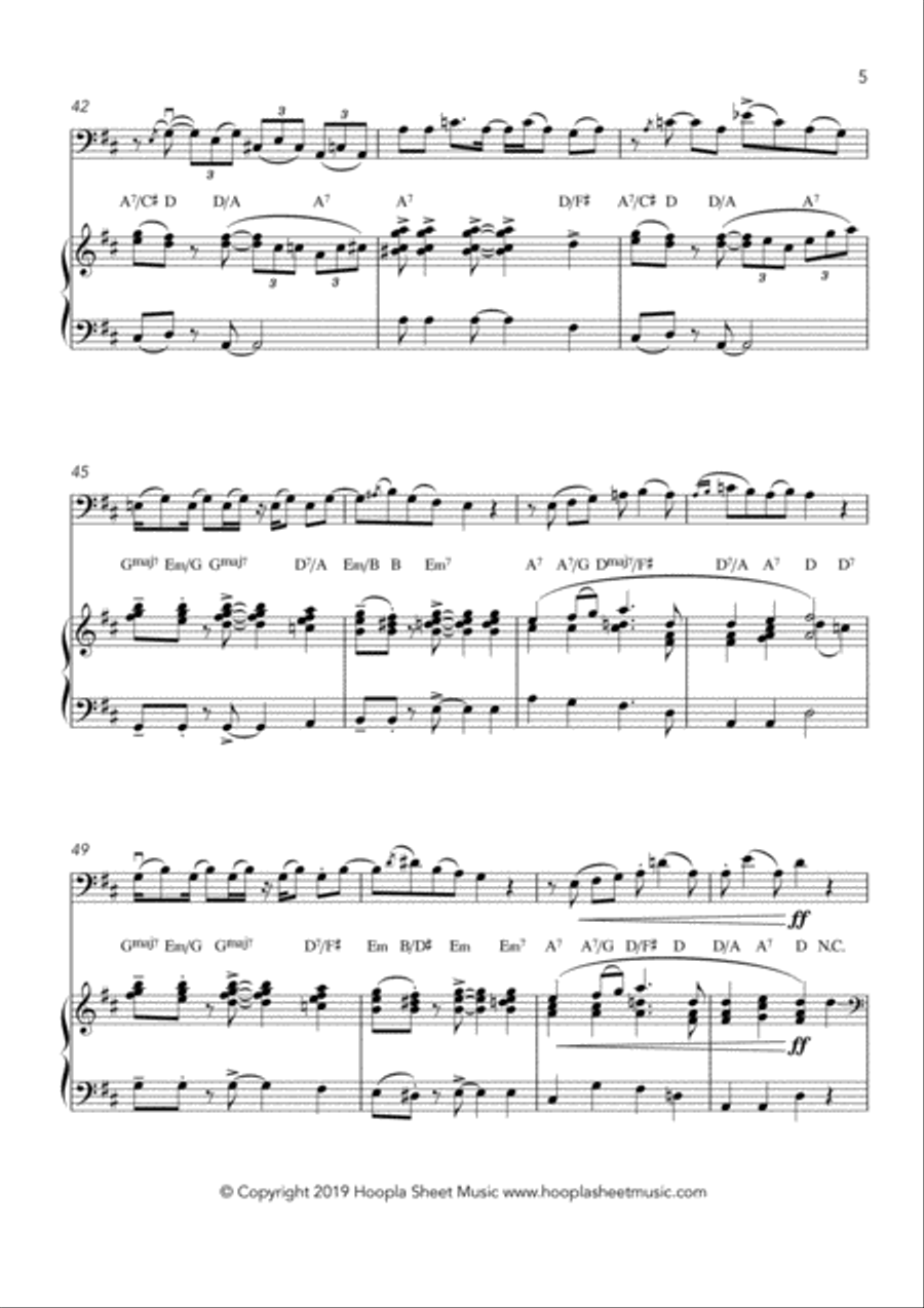Hark! The Funky Angels Sing (Hark! The Herald Angels Sing) Cello Solo scores gallery preview page 5