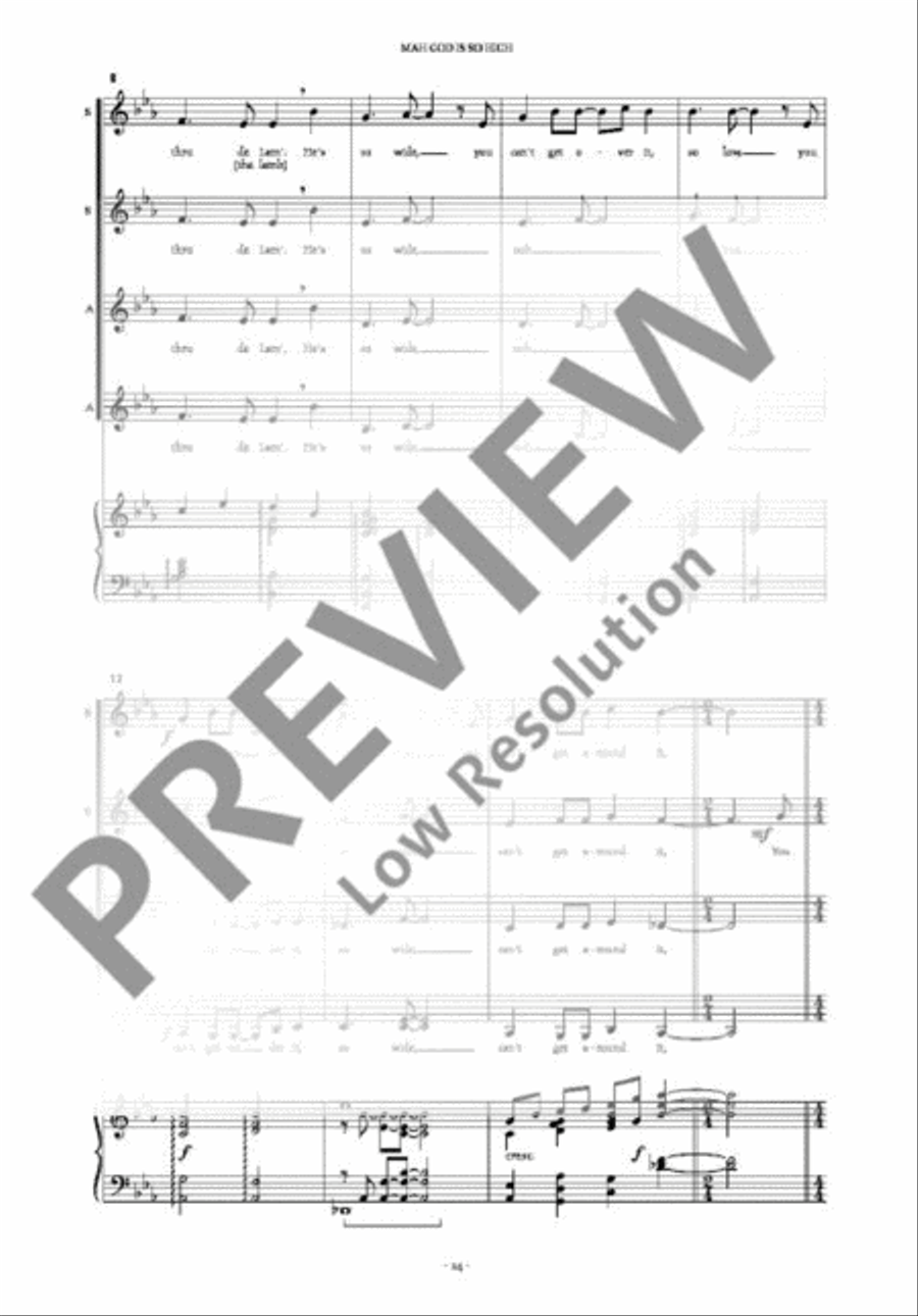 Mah God is so High SSAA scores gallery preview page 3