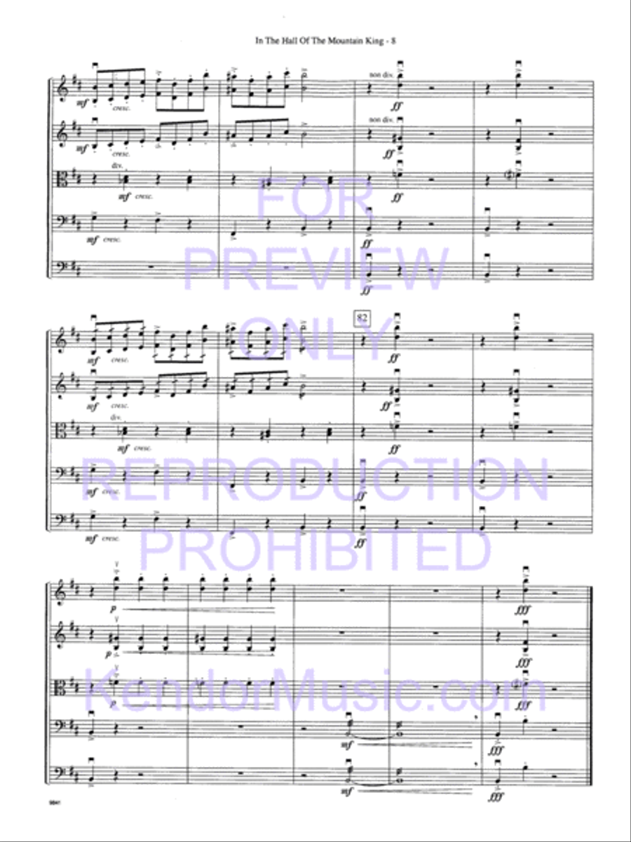 In The Hall Of The Mountain King String Orchestra scores gallery preview page 11
