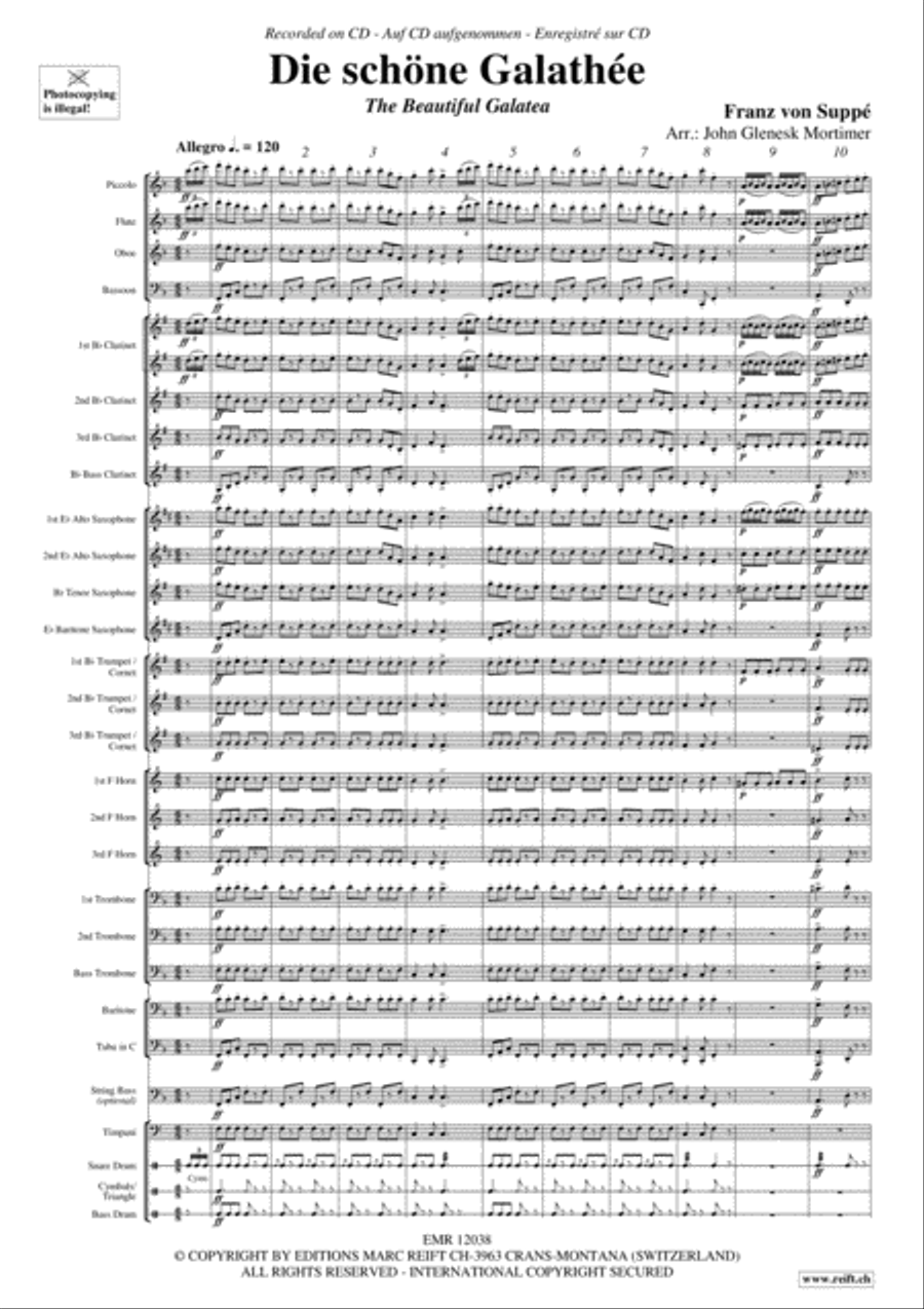 Die schone Galathee Die schone Galathee Concert Band scores gallery preview page 4