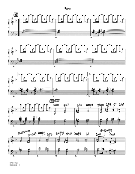 Blackbird - Piano
