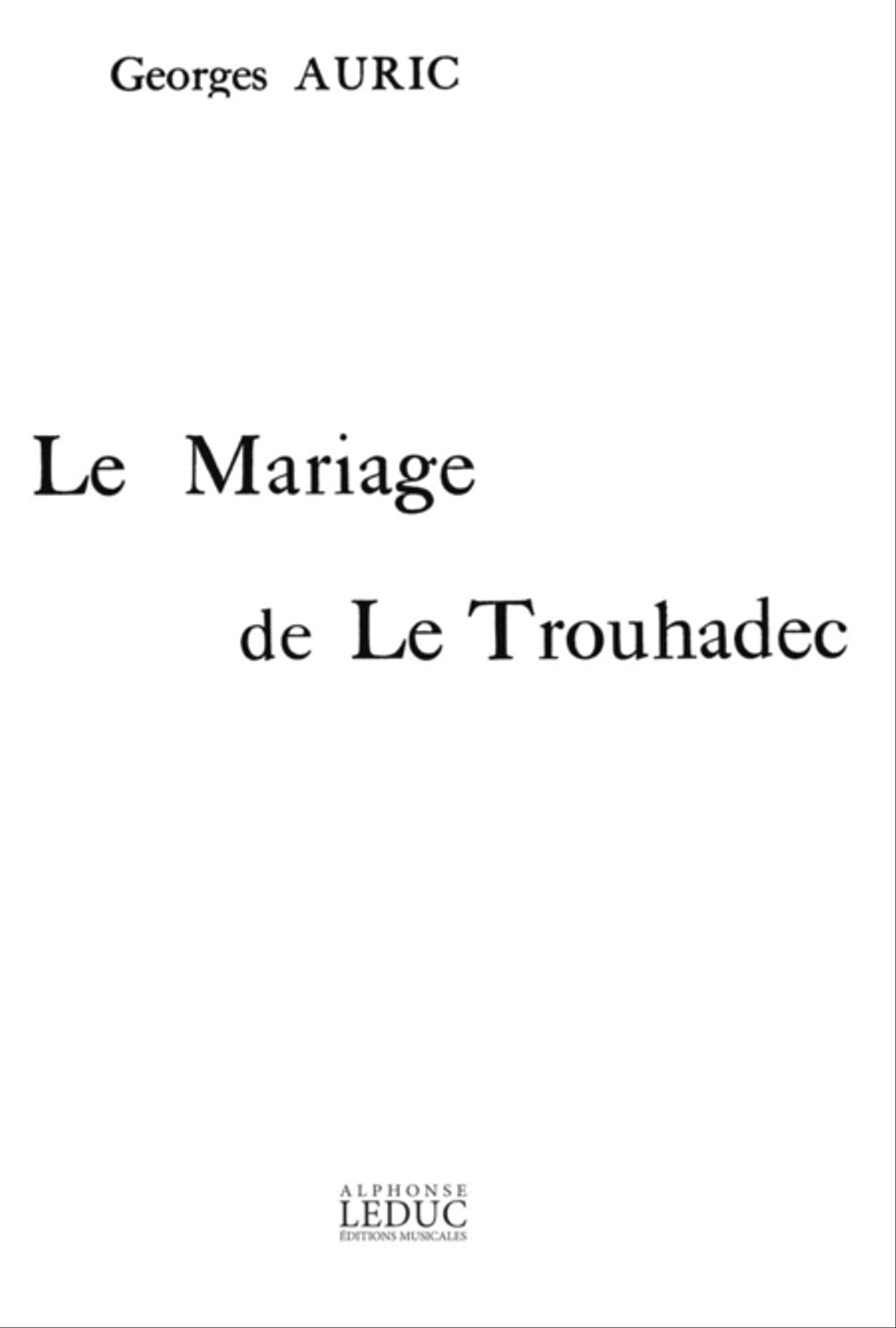 Mariage De Le Trouhadec Piano Solo scores gallery preview page 1
