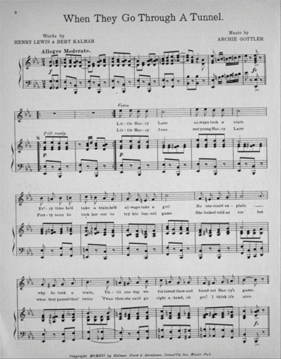 When They'd Go Through A Tunnel Voice scores gallery preview page 2