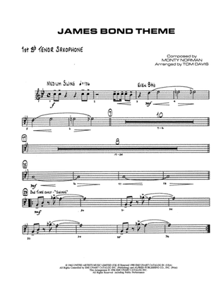 Book cover for James Bond Theme: B-flat Tenor Saxophone