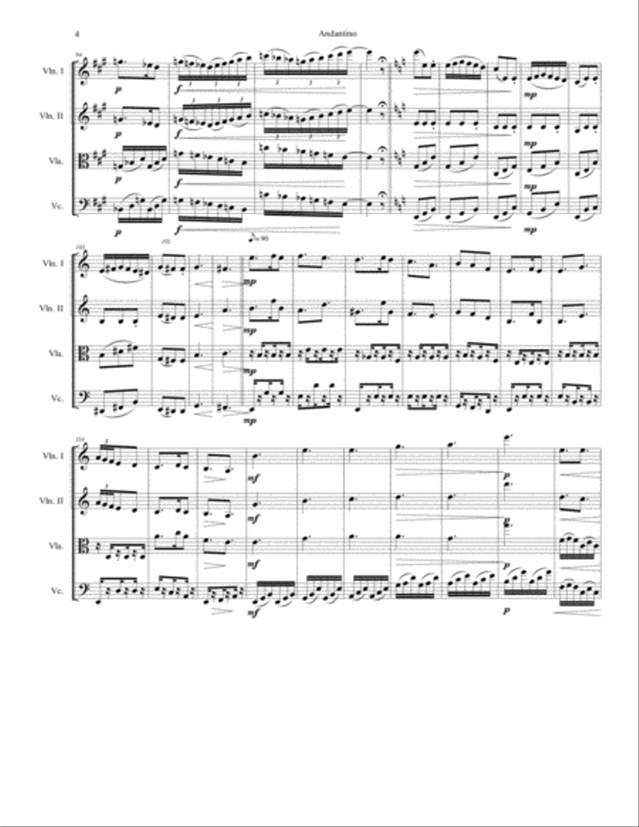 String Quartet No. 4 String Quartet scores gallery preview page 5