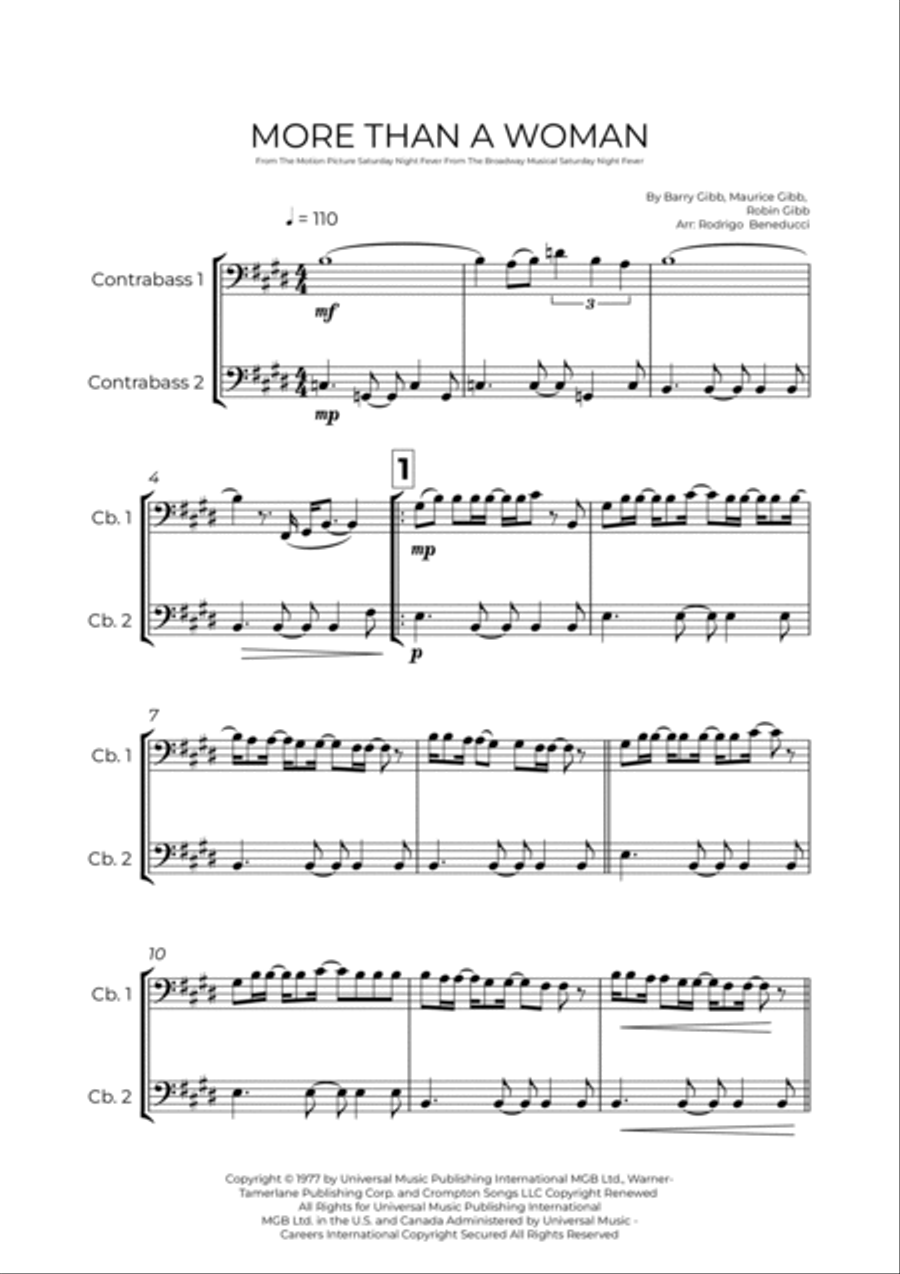 More Than A Woman String Duet scores gallery preview page 2