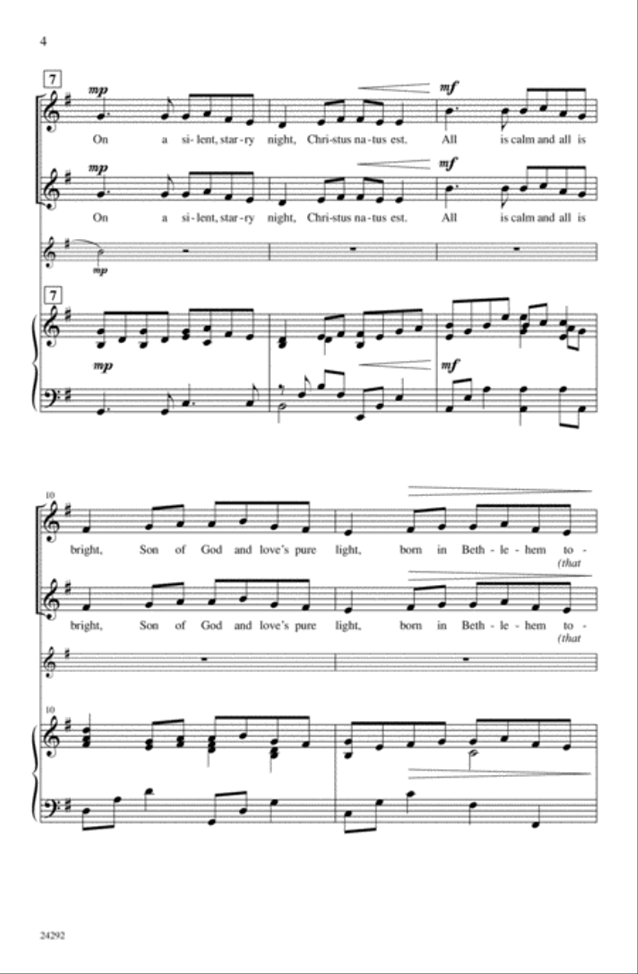 Pavane for a Silent Night SSA scores gallery preview page 3