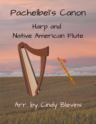 Book cover for Pachelbel's Canon, for Harp and Native American Flute