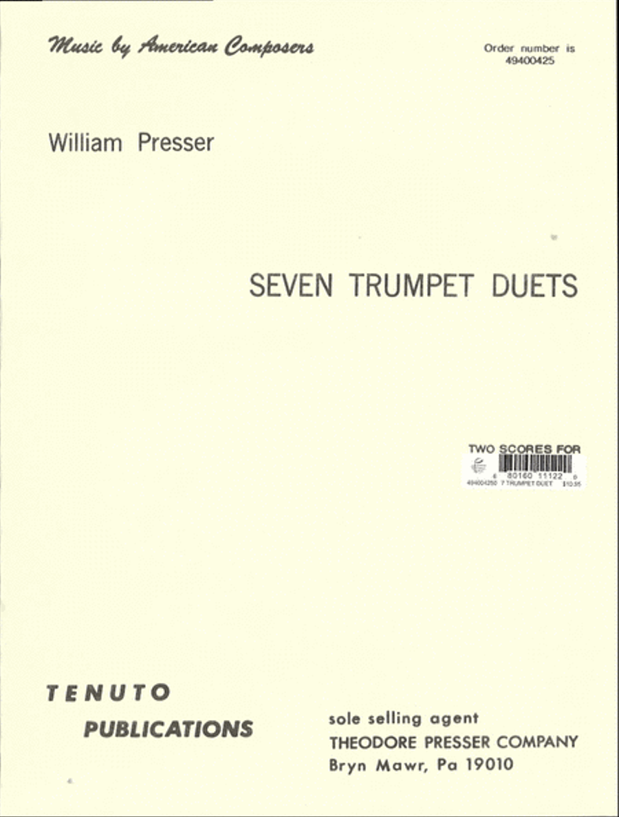 7 Trumpet Duets 7 Trumpet Duets Trumpet Duet scores gallery preview page 1