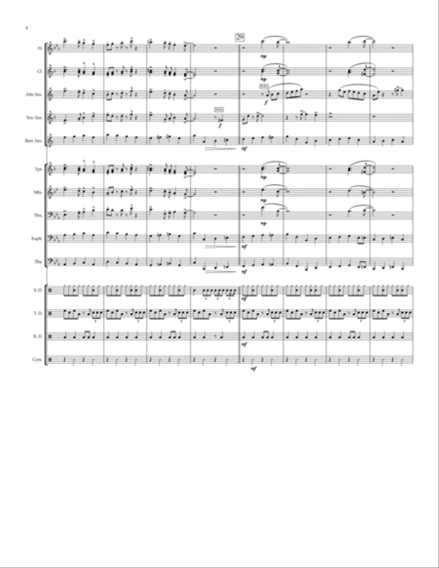 Fly Me To The Moon (in Other Words) Marching Band scores gallery preview page 4