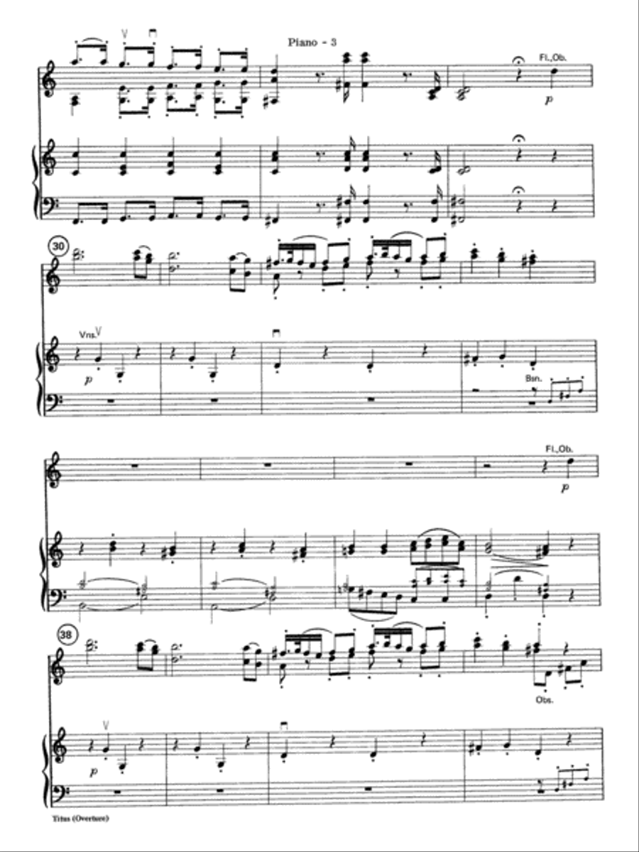 Titus Overture: Piano Accompaniment Full Orchestra scores gallery preview page 3