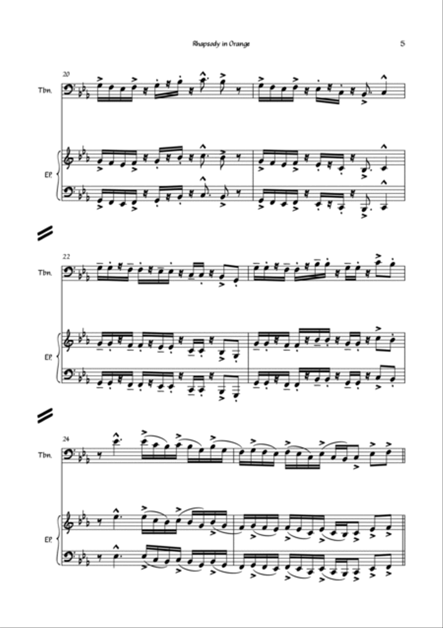 Rhapsody in Orange Piano scores gallery preview page 5