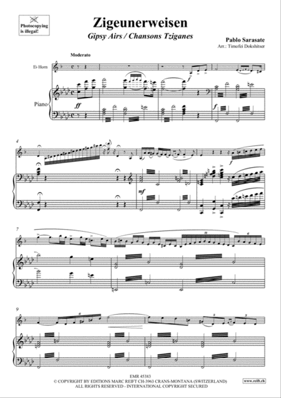 Zigeunerweisen Horn scores gallery preview page 5