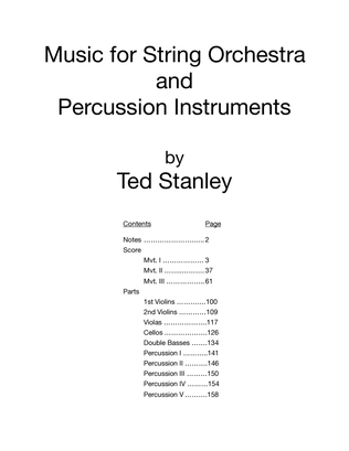 Music for String Orchestra & Percussion