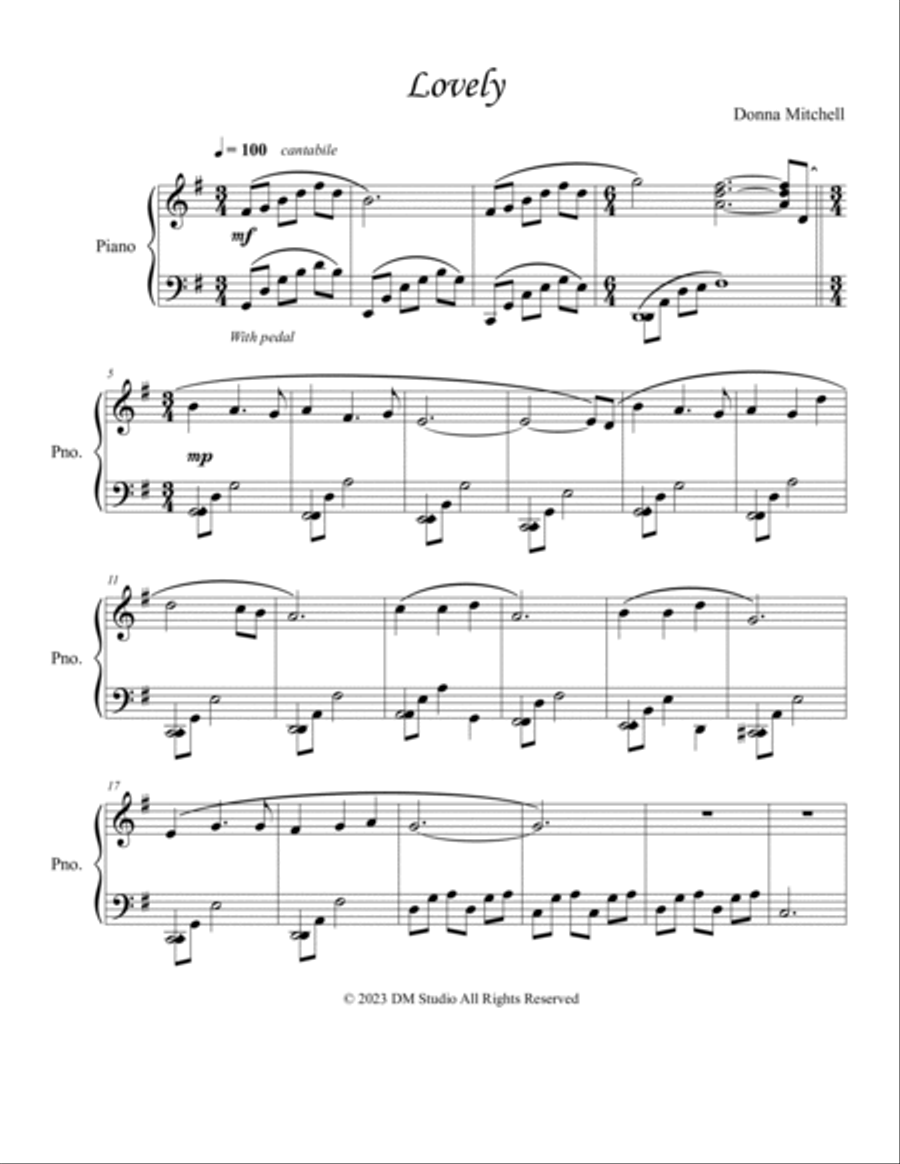 Lovely Piano Solo scores gallery preview page 2