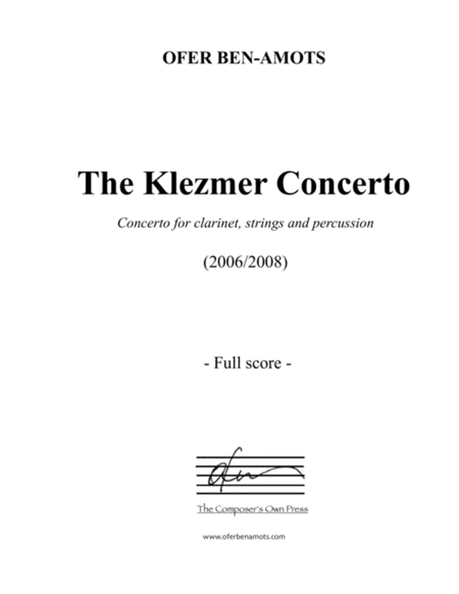 Klezmer Concerto - for clarinet, strings, harp, and percussion (full score) image number null