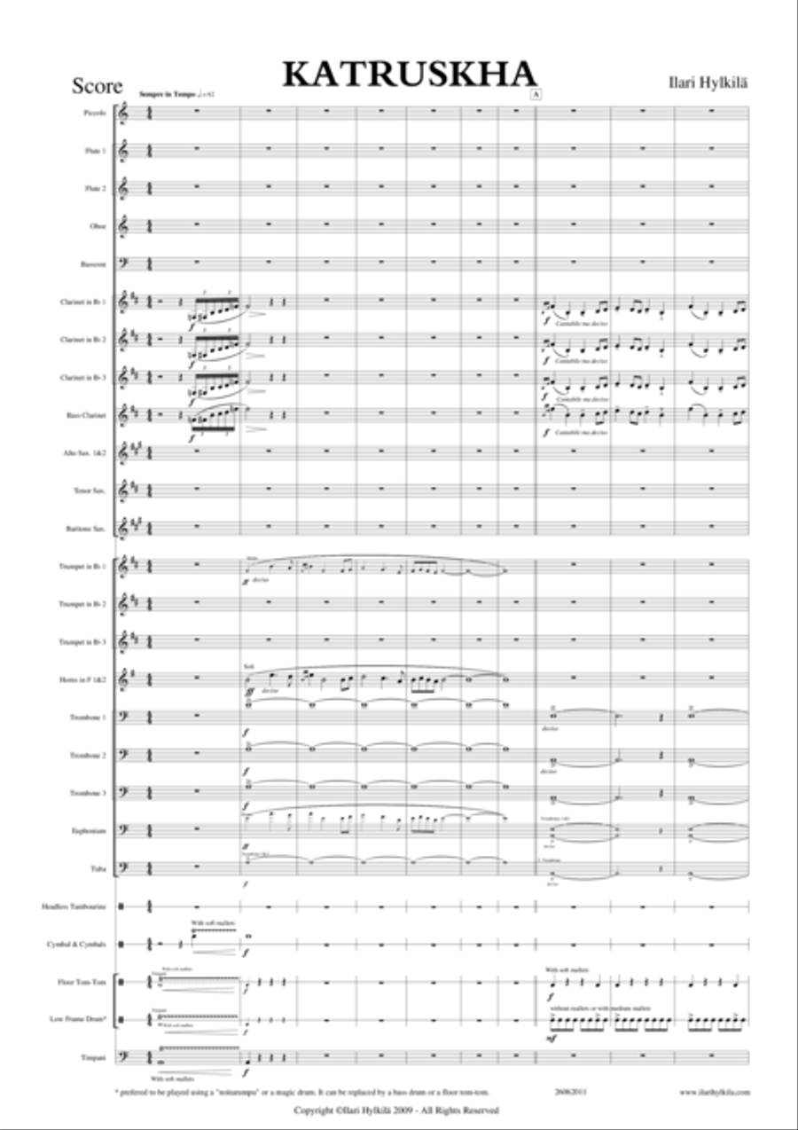 KATRUSKHA for Concert Band Concert Band scores gallery preview page 1