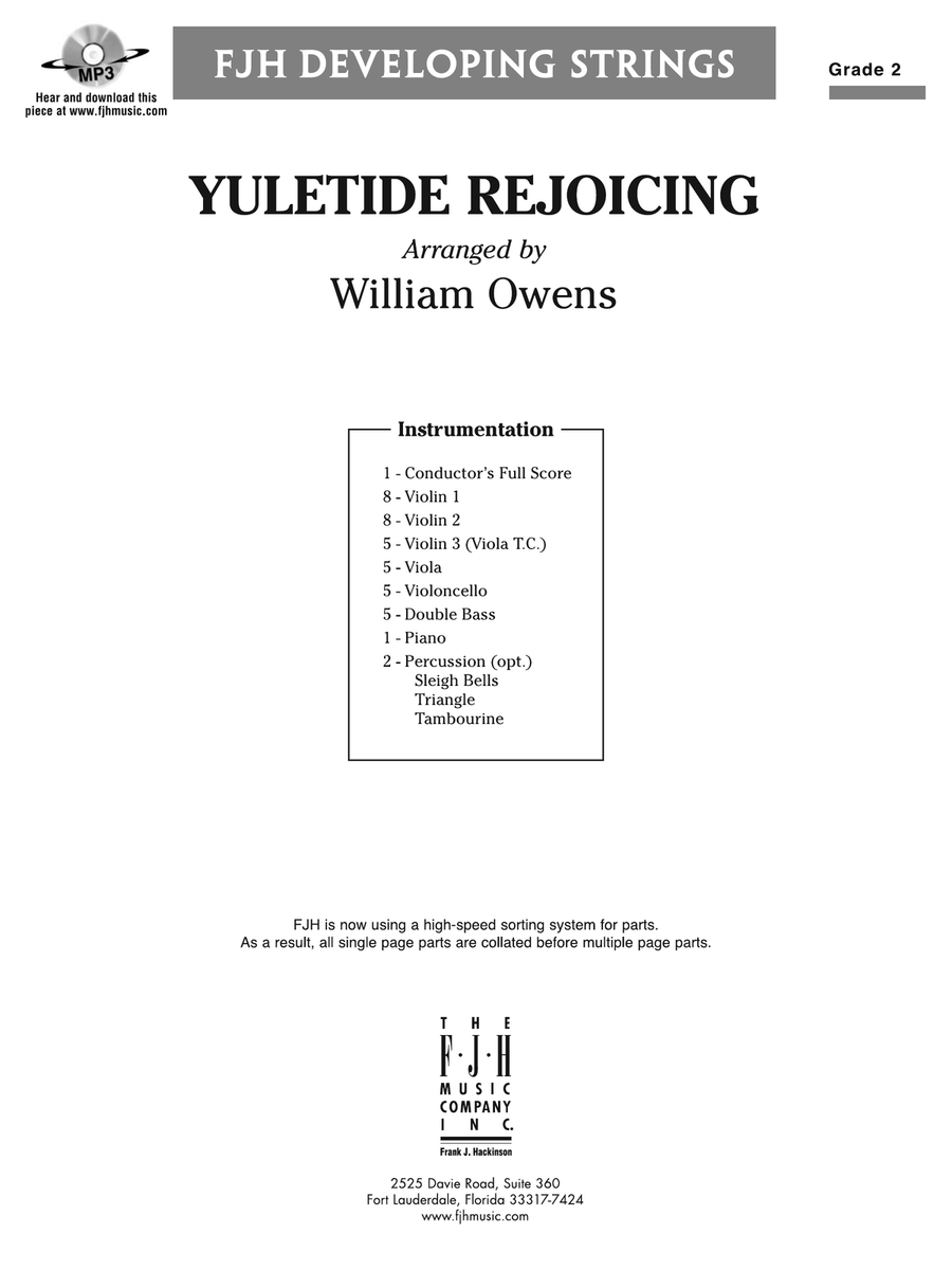 Yuletide Rejoicing: Score