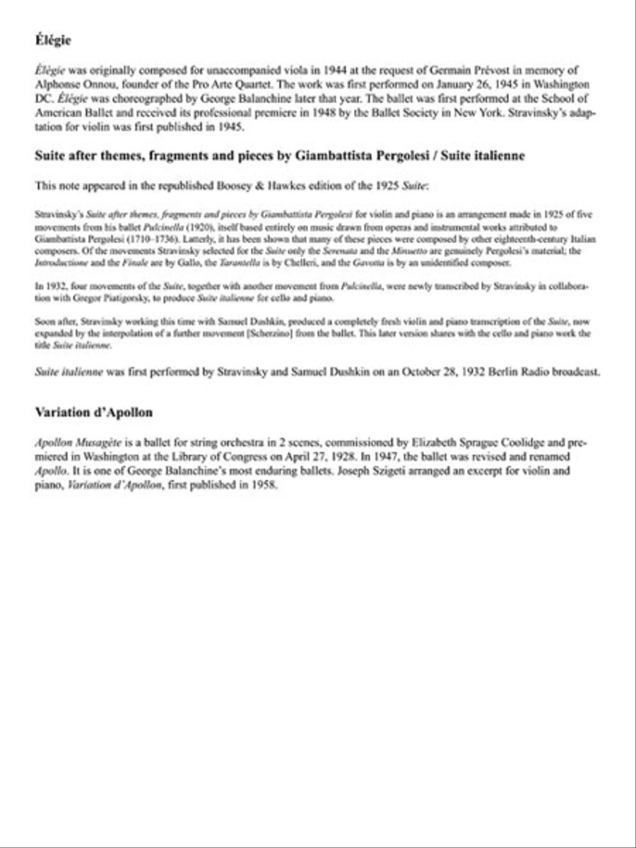 The Stravinsky Violin Collection Violin Solo scores gallery preview page 5