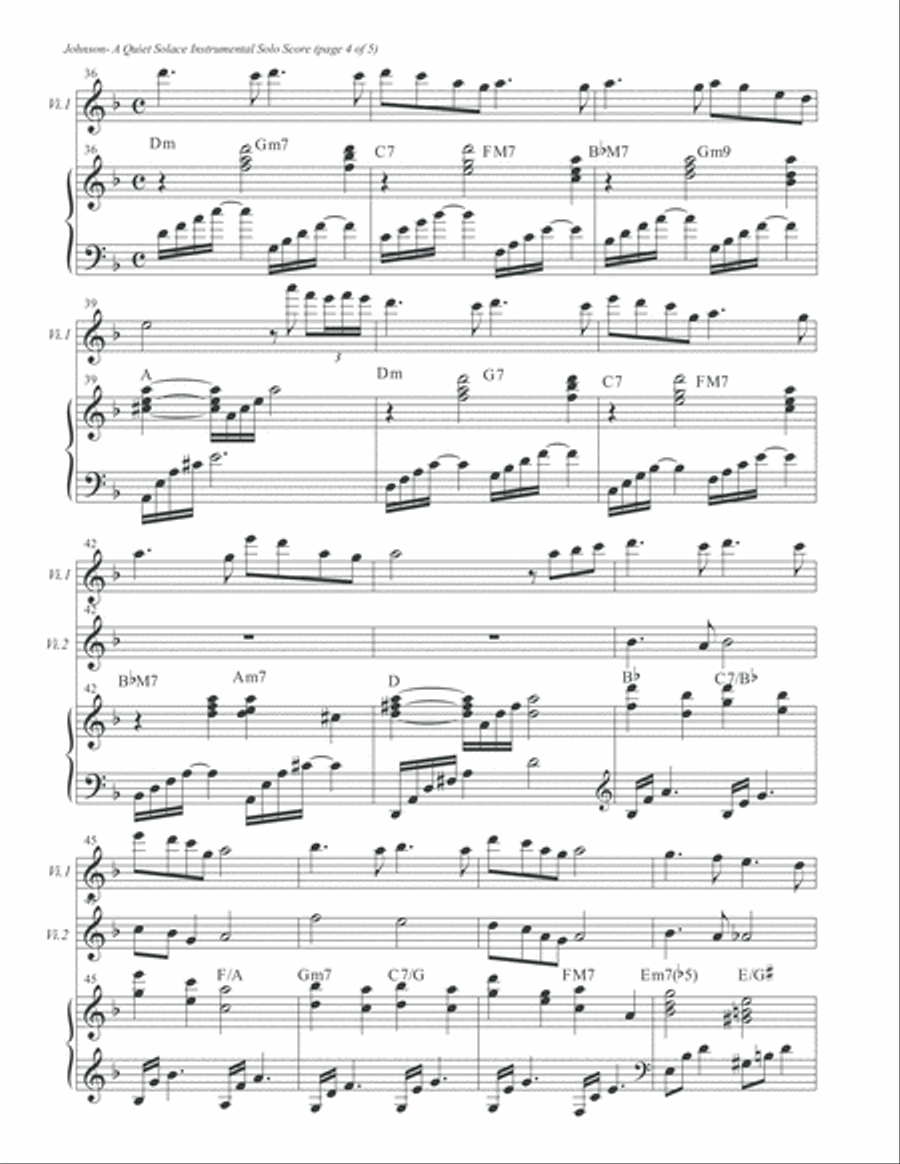 A Quiet Solace Inst. Solo Score Score scores gallery preview page 6
