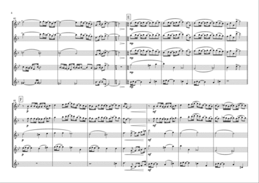 Just The Two Of Us Saxophone Quartet scores gallery preview page 4