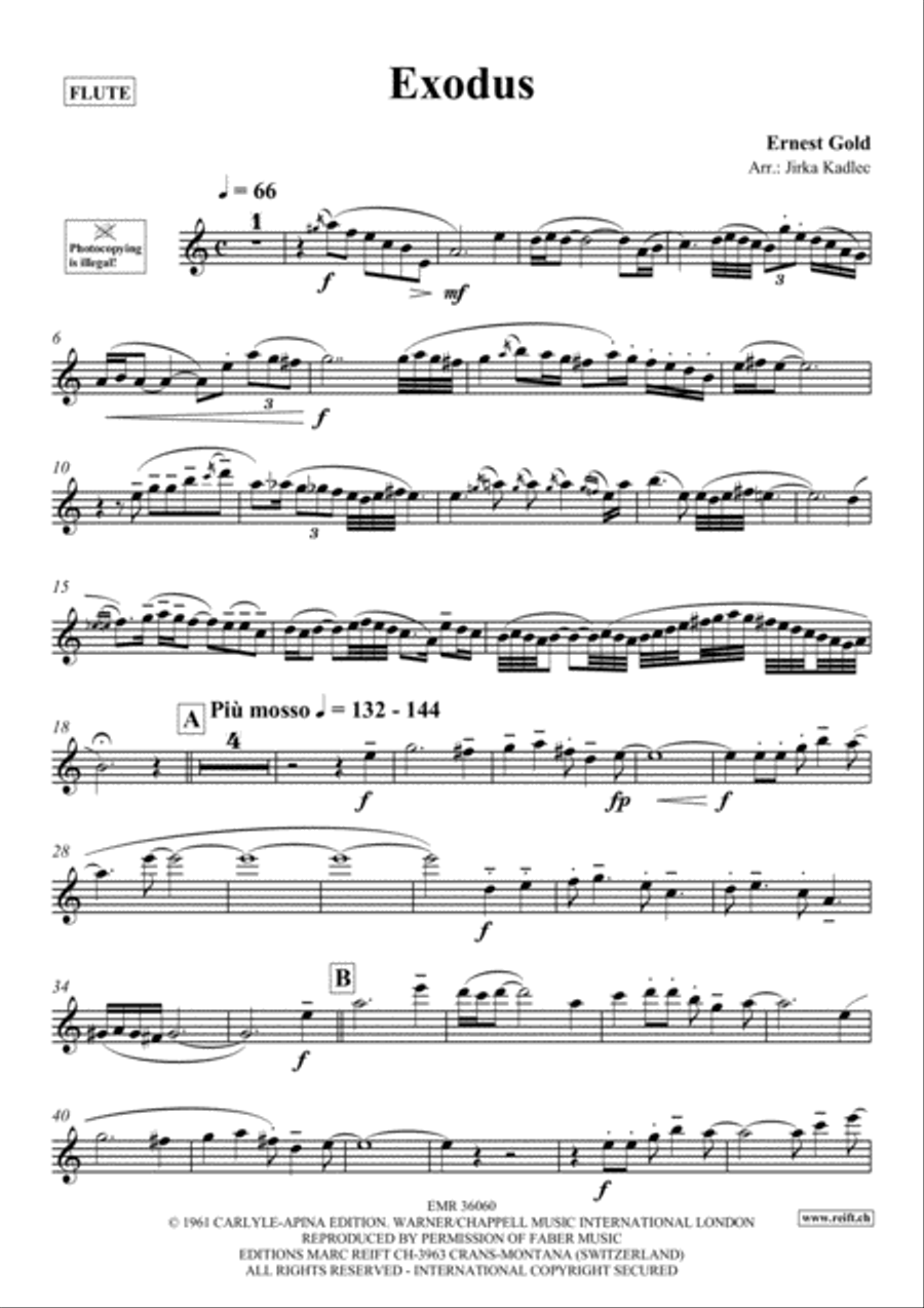 Exodus Flute Solo scores gallery preview page 2