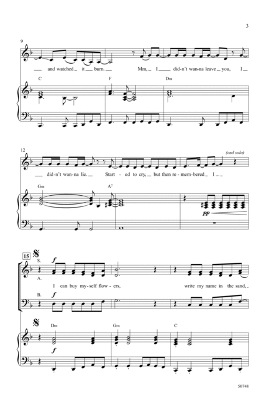 Flowers Flowers Choir scores gallery preview page 2