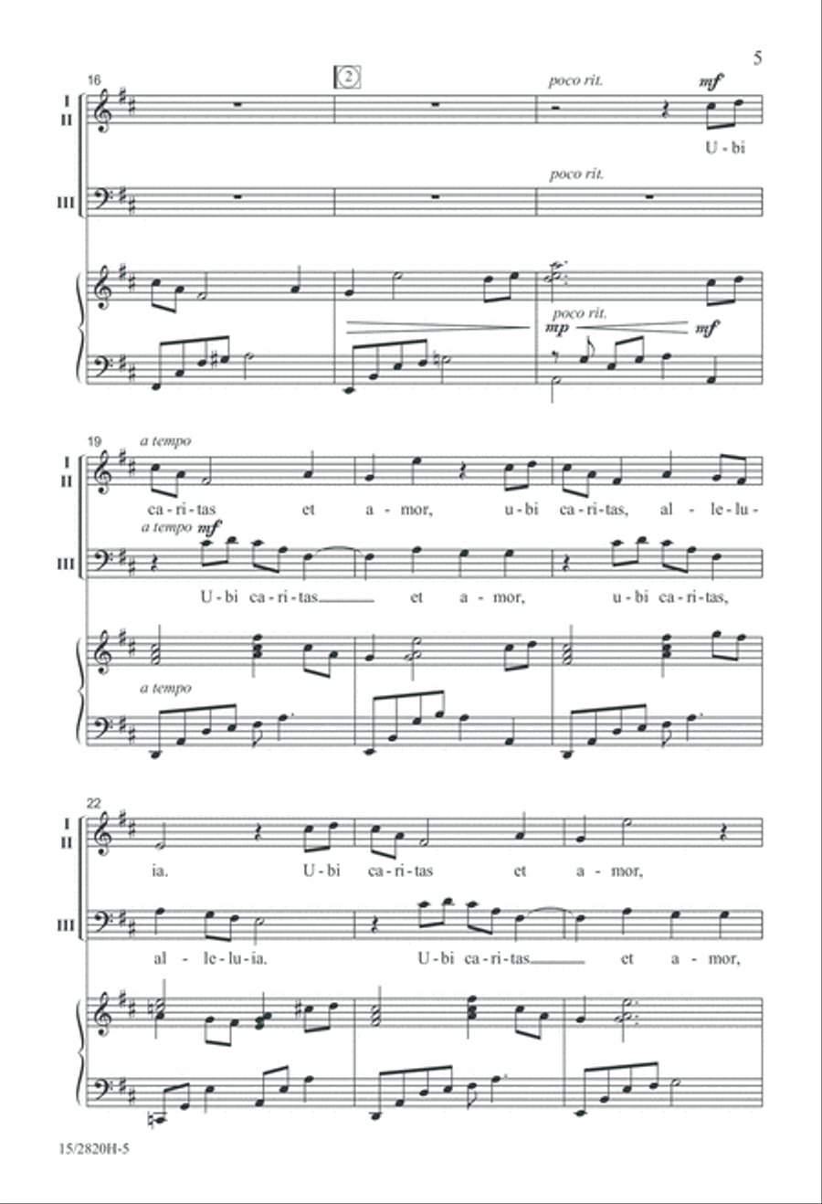 Ubi Caritas 3-Part scores gallery preview page 6