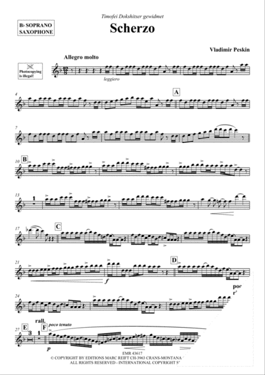 Scherzo Soprano Saxophone scores gallery preview page 3