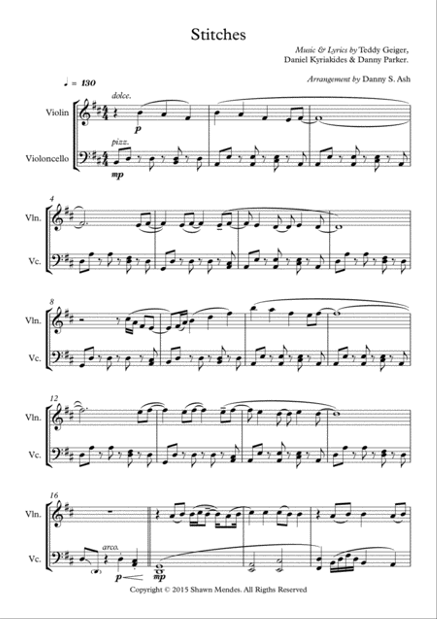 Stitches String Duet scores gallery preview page 1