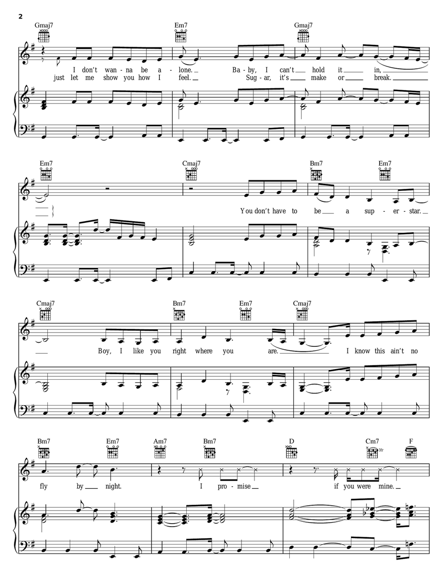 If You Were Mine Piano, Vocal, Guitar scores gallery preview page 2