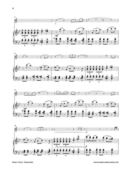 Dance Suite Variations - Bb Trumpet and Piano (Op. 10) image number null