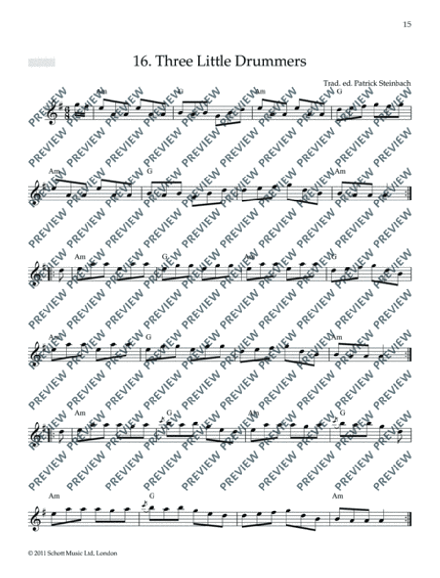 Irish Folk Tunes for Flute Flute scores gallery preview page 16
