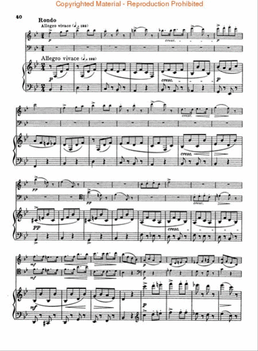 Trio in B Flat, Op. 99 Piano Trio scores gallery preview page 3