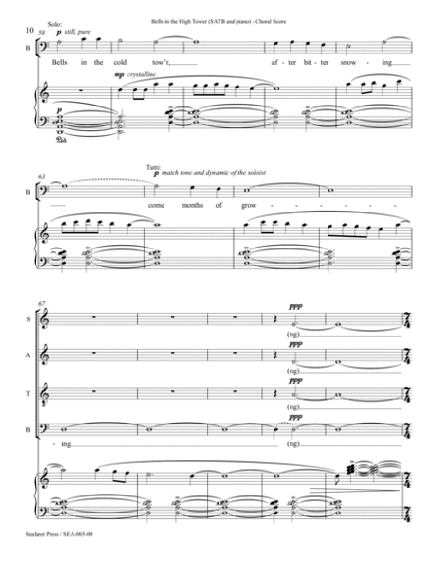 Bells in the High Tower 4-Part scores gallery preview page 11