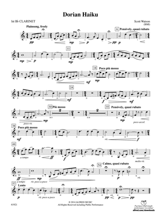 Dorian Haiku: 1st B-flat Clarinet